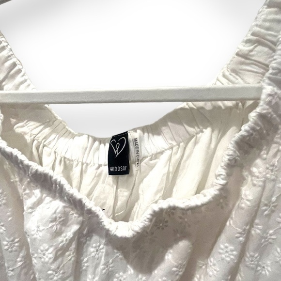 NEW | WINDSOR | Off The Shoulder Eyelet Skater Dress | Size Large - Picture 10 of 15